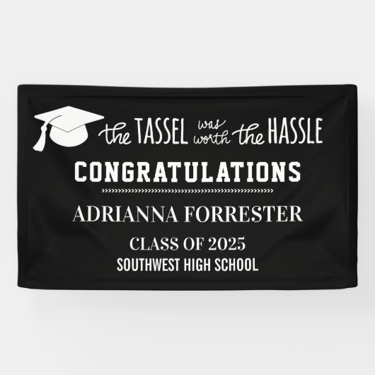 卒業 | タッセルは面倒を起こす価値があった 横断幕 (横)