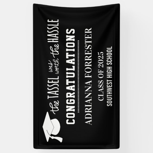 卒業 | タッセルは面倒を起こす価値があった 横断幕 (縦)