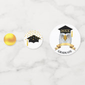 卒業(ブラック&金ゴールド) コンフェッティ (正面)