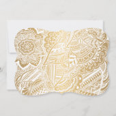 卒業 | ボヘミア金ゴールドマンダラパターン 招待状 (裏面)