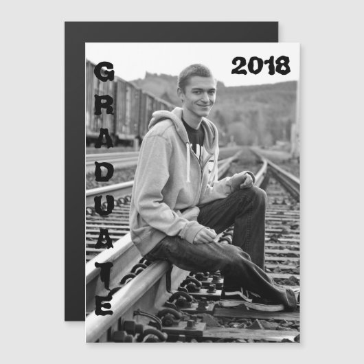 卒業 マグネット招待状 (正面/裏面)