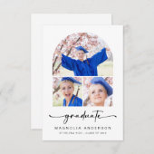 卒業 |モダン Arch 3 Photos卒業 案内状 (正面/裏面)