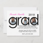 卒業（上位10ビュー） 招待状 (正面)