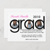 卒業(上位10ビュー) 招待状 (正面/裏面)