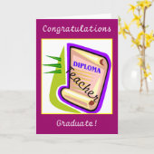 卒業-先生 カード (黄色い花)