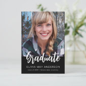 卒業 |写真モダンの卒業 案内状 (スタンド正面)