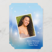 卒業《写真》ぼけ味と星 招待状 (正面/裏面)