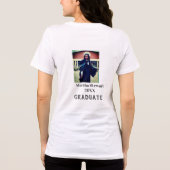 卒業 写真 名前 年 学年 大学 シンプル トライブレンドTシャツ (裏面)