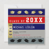 卒業・卒業スタイリッシュ会 招待状 (裏面)