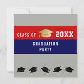 卒業・卒業スタイリッシュ会 招待状 (正面)