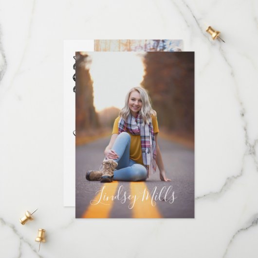 卒業、卒業パーティー、卒業、2021年卒業 セーブザデート (正面/裏面インサイチュ)