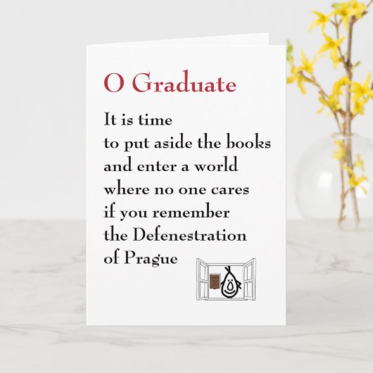 卒業 – 卒業予測できな詩 カード (黄色い花)