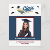 卒業 卒業写真 おめでとう ご招待 ポストカード (正面)