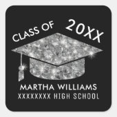 卒業/卒業学級のシック スクエアシール (正面)