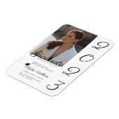 卒業 – 卒業招待状 マグネット (左側)