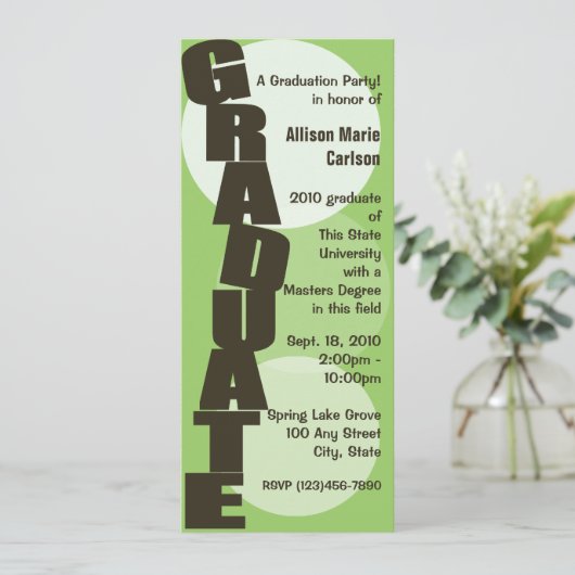 卒業/卒業発表 案内状 (スタンド正面)