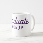 卒業 名前 紫 シンプル おしゃれ コーヒーマグカップ (正面右)