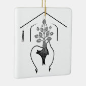 卒業：夢が力強いスローガンに具現化 セラミックオーナメント (右)