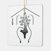 卒業：夢が力強いスローガンに具現化 セラミックオーナメント (左)