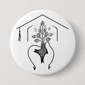 卒業：夢が力強いスローガンに具現化 缶バッジ (正面)