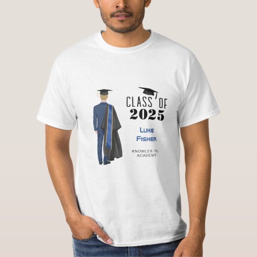 卒業 大学 卒業生 若者 Tシャツ (正面)