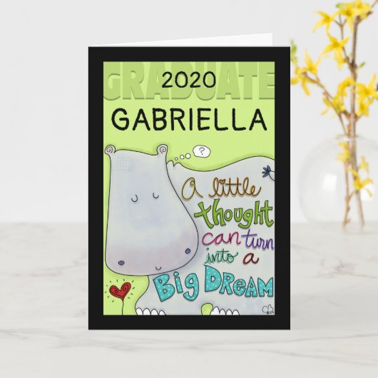 卒業、年名の飛砲 カード (黄色い花)