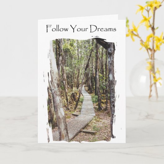 卒業 – 後を追夢 カード (黄色い花)