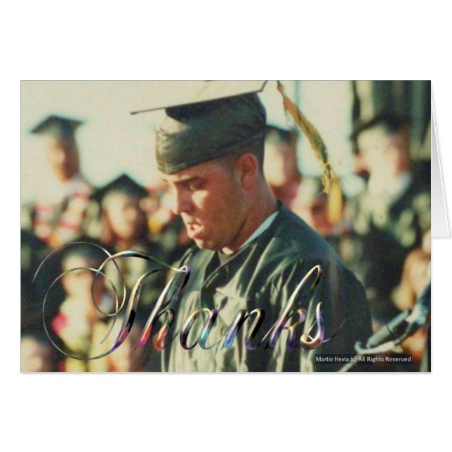 卒業/感謝していパーソナライズカード (正面横)