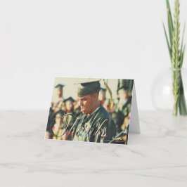 卒業/感謝していパーソナライズカード サンキューカード