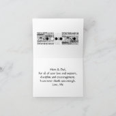 卒業-感謝、お母さん及びパパ-カード サンキューカード (内部)