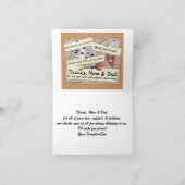 卒業-感謝、お母さん及びパパ(個人化して下さい) サンキューカード (内部)