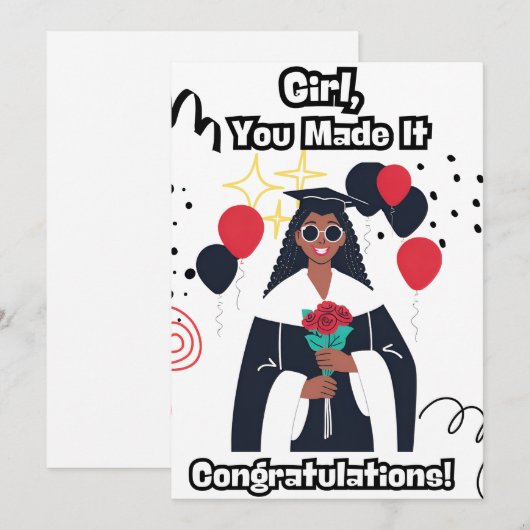 卒業 招待状 (正面/裏面)