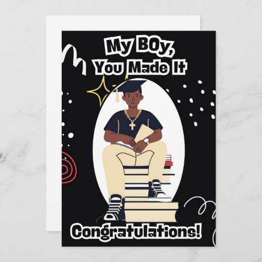 卒業 招待状 (正面/裏面)