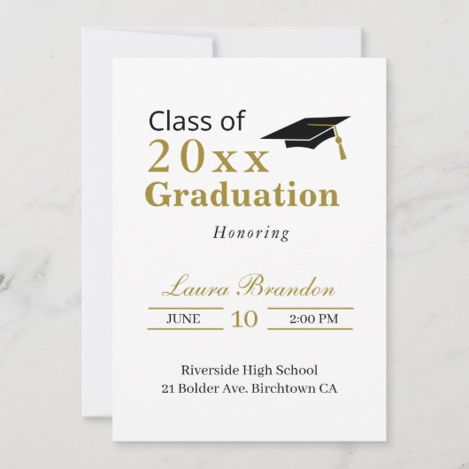 卒業 招待状 (正面)