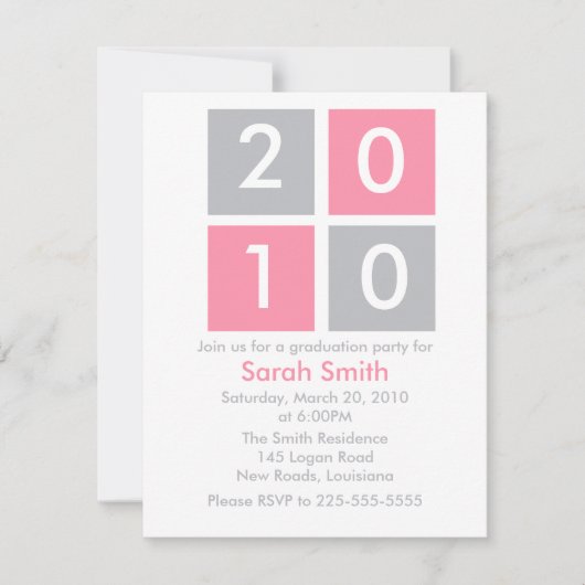 卒業 招待状 (正面)