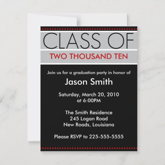 卒業 招待状 (正面)