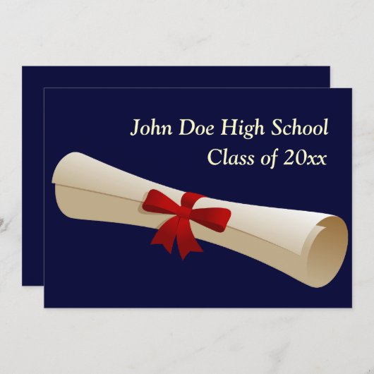 卒業 招待状 (正面/裏面)