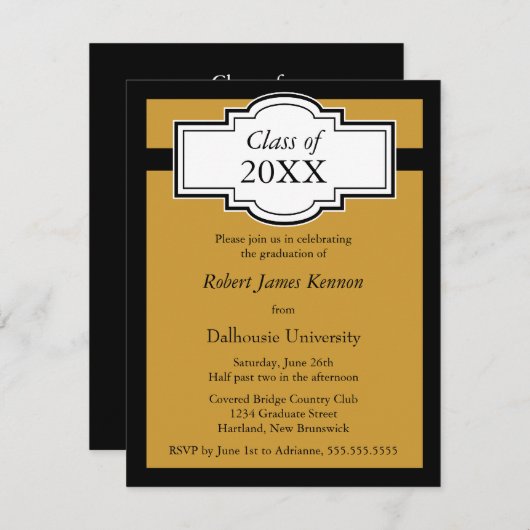 卒業 招待状 (正面/裏面)