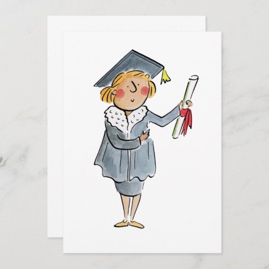 卒業 招待状 (正面/裏面)