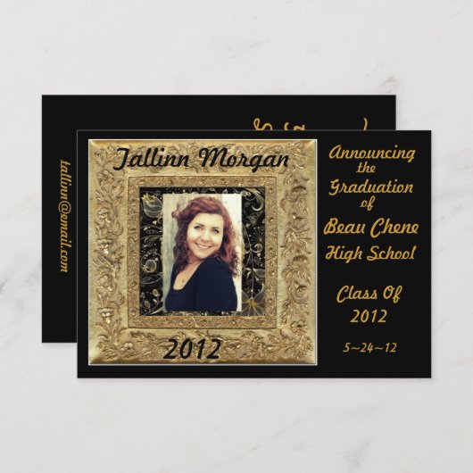 卒業 招待状 (正面/裏面)