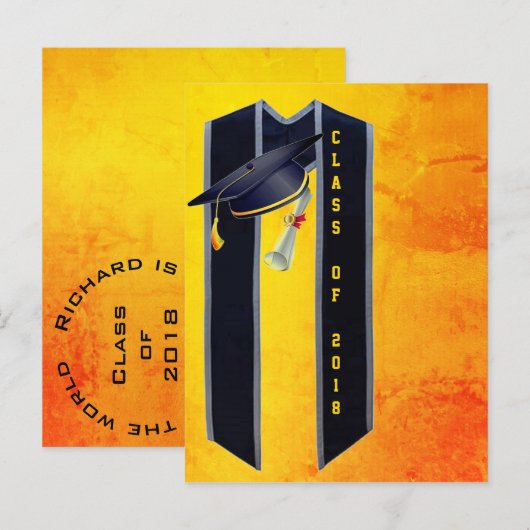 卒業 案内ポストカード (正面/裏面)