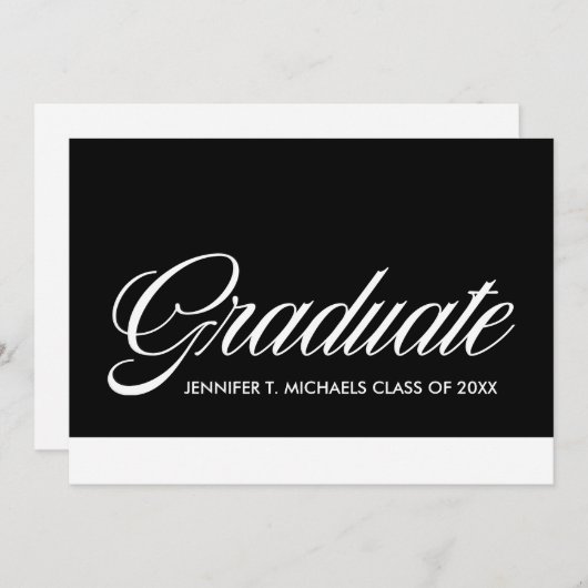 卒業 案内状 (正面/裏面)