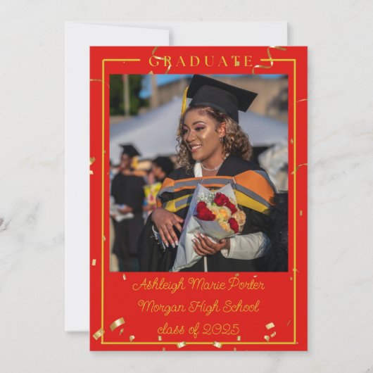 卒業 案内状 (正面)