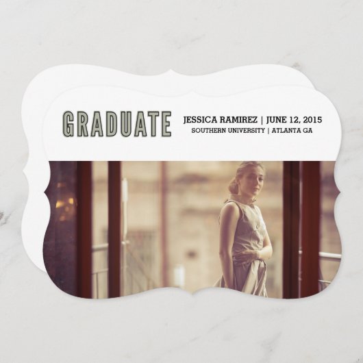 卒業 案内状 (正面/裏面)