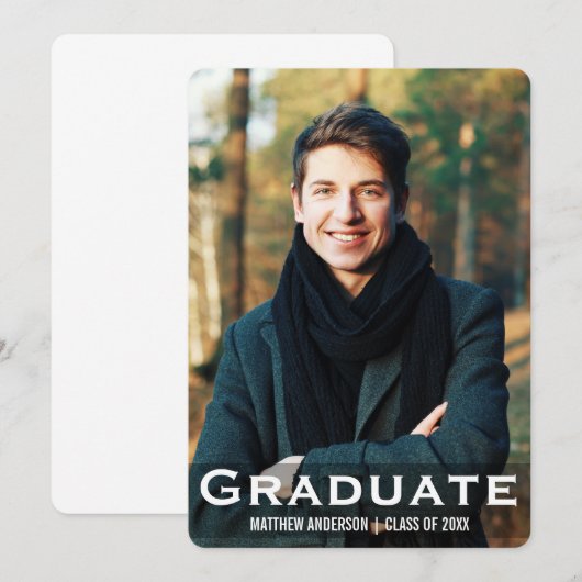 卒業 現代 フォト カード L W R (正面/裏面)