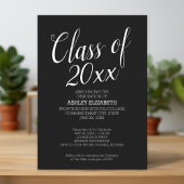 卒業 – 白黒モダンパーティー 招待状