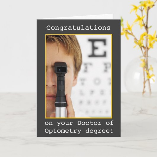 卒業-眼科医Optometry カード (黄色い花)