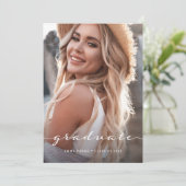 卒業 |繊細な台本と2枚の写真 案内状 (スタンド正面)