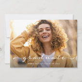 卒業 |繊細な台本と2枚の写真 案内状 (正面)