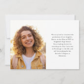 卒業 |繊細な台本と2枚の写真 案内状 (裏面)